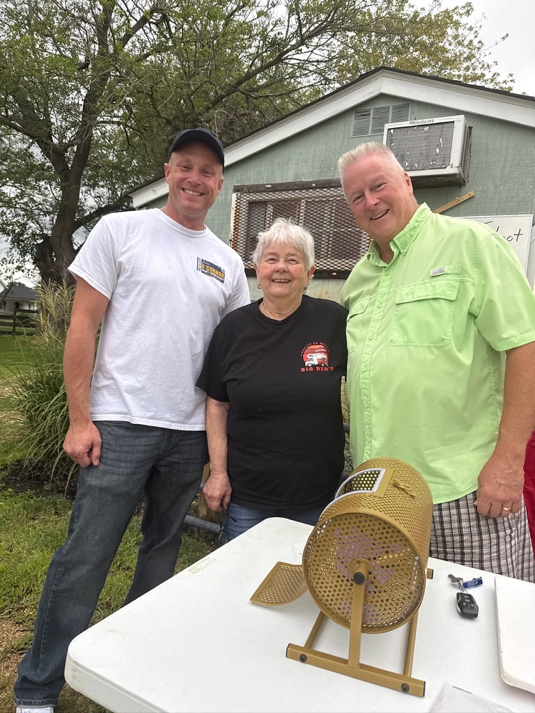 John O’Connor with local residents at a community event